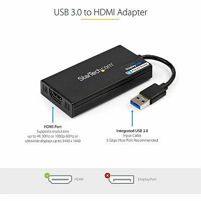 StarTech Usb 3.0 To Hdmi Adapter - 4k 30hz Video (USB32HD4K)