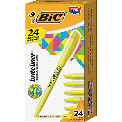 BIC Brite Liner Highlighters (BICBL241YW)