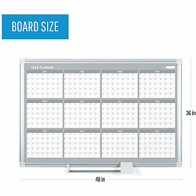 MasterVision 48" 12-month Calendar Planning Board (BVCGA05106830)
