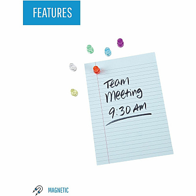MasterVision Planning Board Magnetic Push Pins (BVCIM356601)