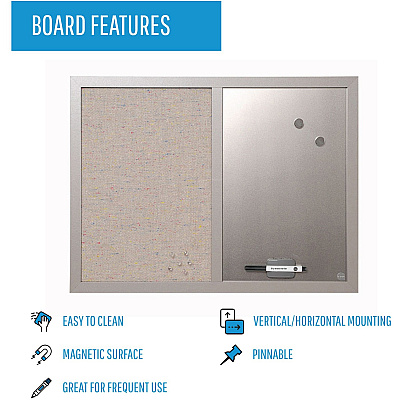 MasterVision MV Fabric/Dry-erase Bulletin Board (BVCMX04331608)