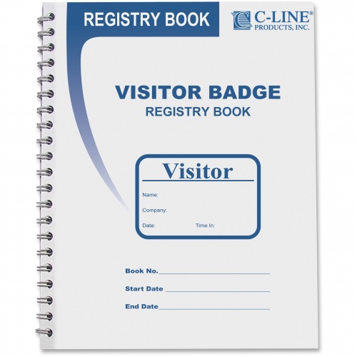 C-Line Visitor Badges with Registry Log (97030)