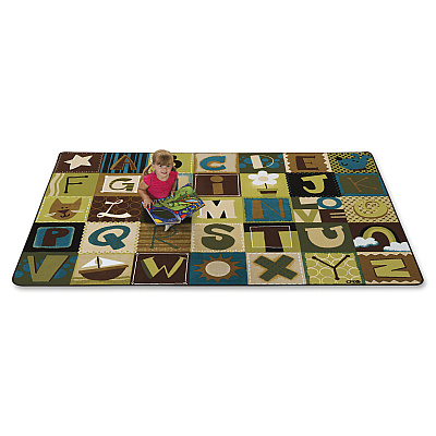 Carpets for Kids KIDSoft™ Toddler Alpha Blocks Nature Rug (11726)