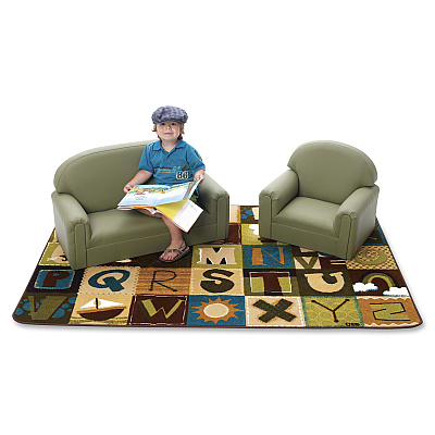 Carpets for Kids KIDSoft™ Toddler Alpha Blocks Nature Rug (11728)