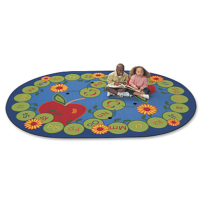 Carpets for Kids Premium ABC Caterpillar Oval Seating Rug (2216)