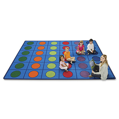Carpets for Kids Premium Color Seating Circles Rug (4216)