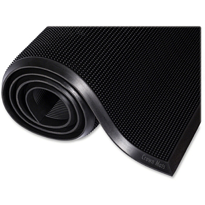 Crown Mat-A-Dor Rubber Fingertip Scraper Mat (CWNMASR42BK)