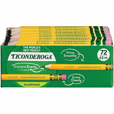 Ticonderoga Golf Pre-Sharpened No. 2 Pencils with Erasers (DIX13472)