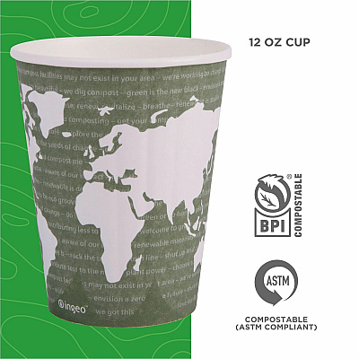Eco-Products 12 oz World Art Insulated Hot Beverage Cups (ECOEPBNHC12WD)