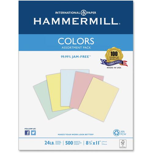 Hammermill Paper for Color Inkjet, Laser Colored Paper - 30% Recycled (102640)
