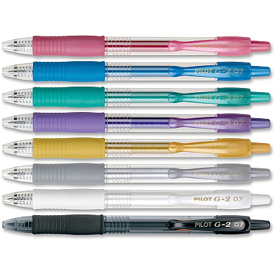 Pilot G2 Metallics .7mm Point Ink Pens (PIL34405)