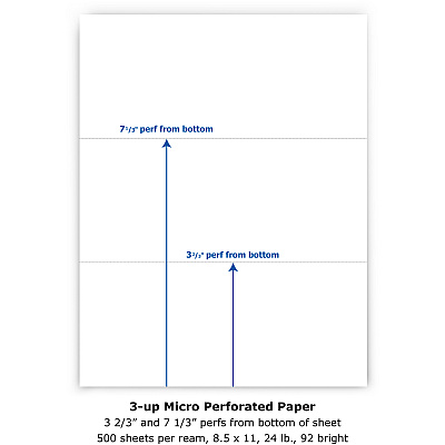 PrintWorks Professional Pre-Perforated Paper for Invoices, Statements, Gift Certificates & More (PRB04122)