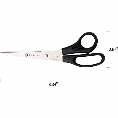 Sparco 8" Bent Multipurpose Scissors (SPR39040)