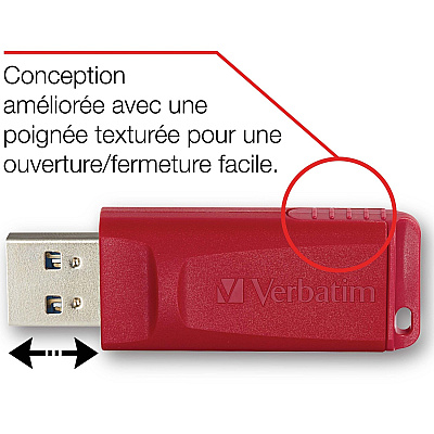 Verbatim 128GB Store 'n' Go USB Flash Drive - Red (98525)