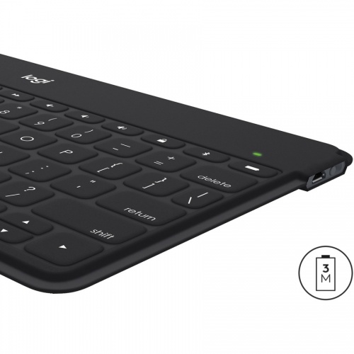 Logitech Keys-To-Go Super-Slim and Super-Light Bluetooth Keyboard for iPhone, iPad, and Apple TV - Black (920006701)