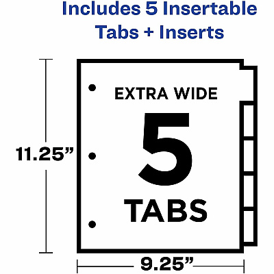 Avery Big Tab Insertable Plastic Pocket Dividers (07708)