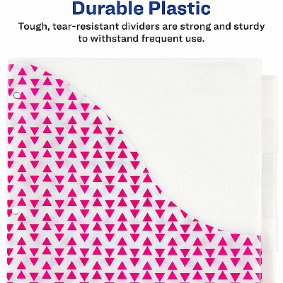Avery Big Tab Plastic Dividers with Pockets, 8-Tab (07709)