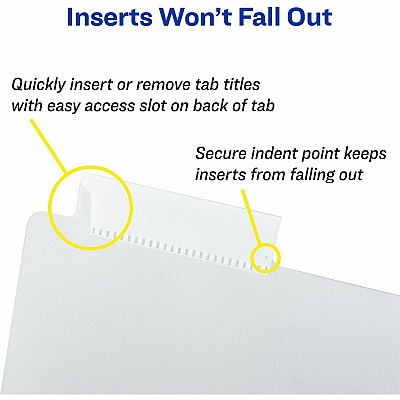 Avery Big Tab Plastic Dividers with Pockets, 8-Tab (07709)