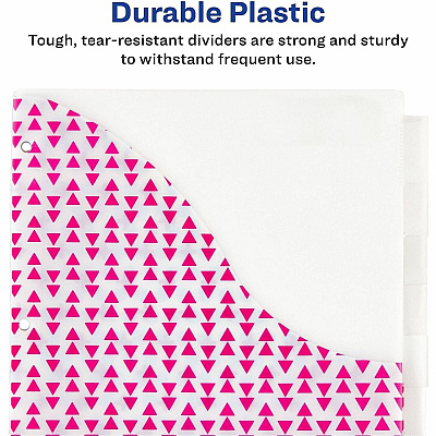 Avery Big Tab Plastic Dividers with Pockets, 8-Tab (07709)