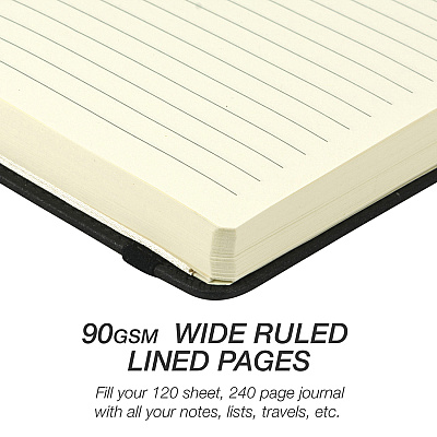 Samsill Classic Journal - 5.25 Inch x 8.25 Inch - Black (SAM22300)