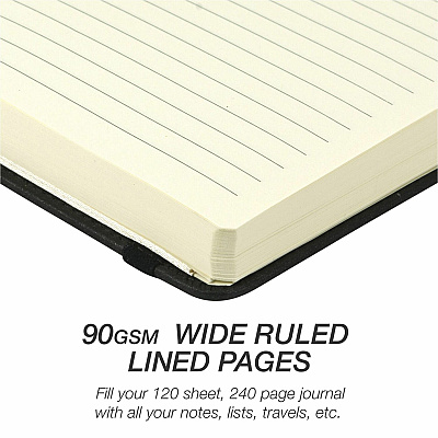 Samsill Classic Journal - 5.25 Inch x 8.25 Inch - Black (SAM22300)