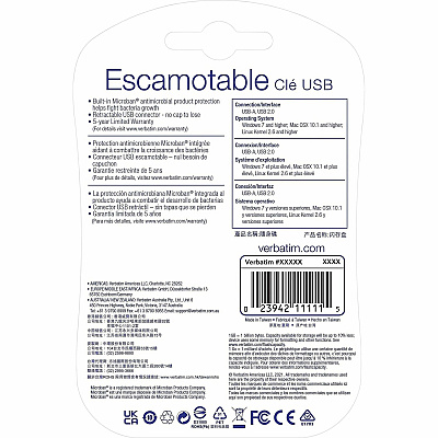 Verbatim 64GB USB Flash Drive - Blue (98658)