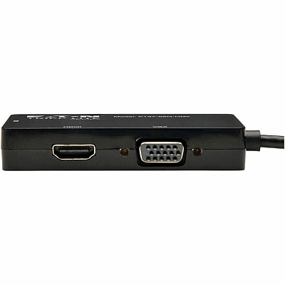 Eaton Tripp Lite Series Keyspan Mini DisplayPort to VGA/DVI/HDMI All-in-One Adapter Video Converter, Black, 6 in. (P13706NHDV)