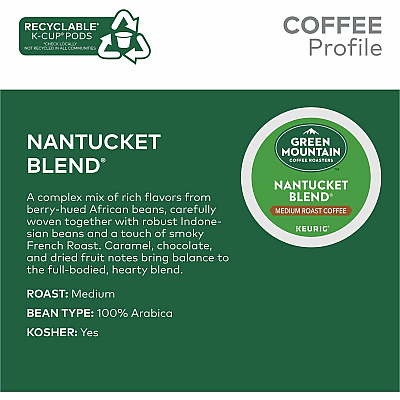 Green Mountain Coffee Roasters K-Cup Nantucket Blend Coffee (GMT6663CT)