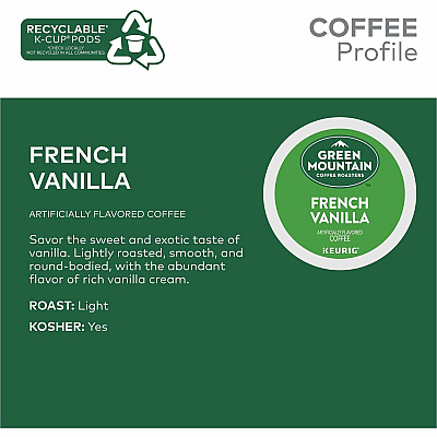 Green Mountain Coffee Roasters K-Cup French Vanilla Coffee (GMT6732CT)