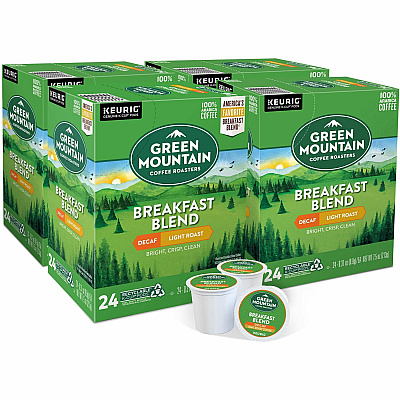 Green Mountain Coffee Roasters K-Cup Breakfast Blend Decaf Coffee (GMT7522CT)