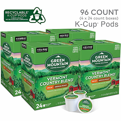 Green Mountain Coffee Roasters K-Cup Vermont Country Blend Decaf Coffee (GMT7602CT)