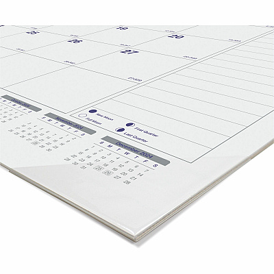 Blueline Net Zero Carbon Monthly Desk Pad Calendar, 22 x 17, White/Gray/Blue Sheets, Black Binding, 12-Month (Jan to Dec): 2026 (C177847)