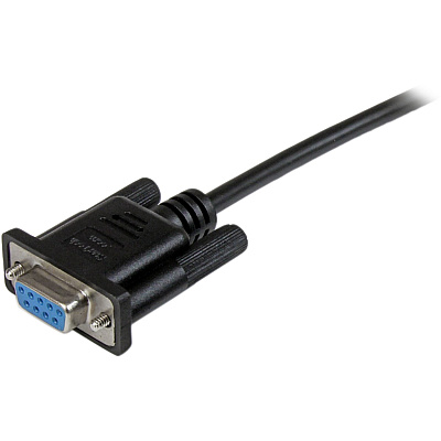 StarTech 1m Black Db9 Rs232 Serial Null Modem Cable F/f - Db9 Female To Female - 9 Pin Rs232 Null Modem Cable - 1 Meter, Black (SCNM9FF1MBK)