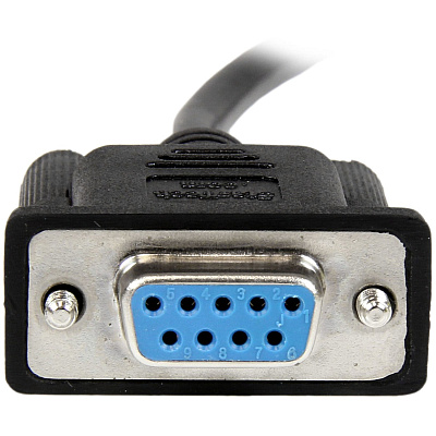 StarTech 1m Black Db9 Rs232 Serial Null Modem Cable F/f - Db9 Female To Female - 9 Pin Rs232 Null Modem Cable - 1 Meter, Black (SCNM9FF1MBK)
