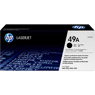 HP 49A (HEWQ5949A) Original Laser Toner Cartridge - Single Pack - Black - 1 Each