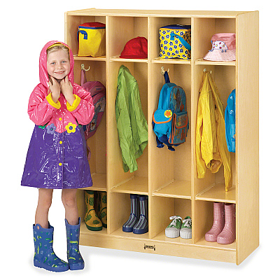 Jonti-Craft Rainbow Accents 4-section Coat Locker (0268JC)