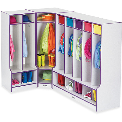 Jonti-Craft Rainbow Accents Step 5 Section Locker (0468JCWW112)