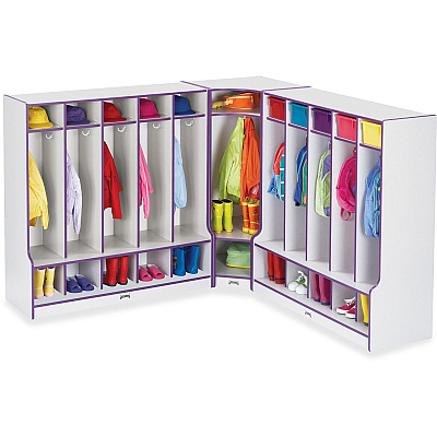 Jonti-Craft Rainbow Accents Step 5 Section Locker (0468JCWW112)