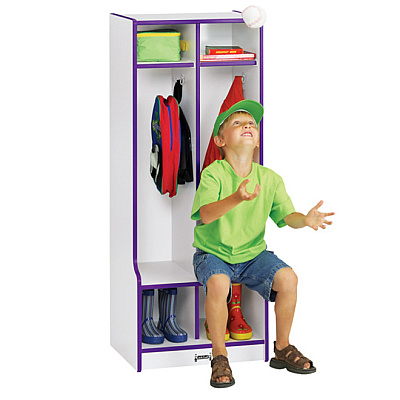 Rainbow Accents Rainbow Accents Double Coat Hooks Step Locker (4682JCWW005)