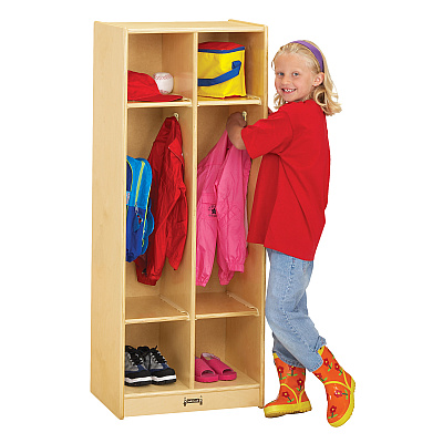 Jonti-Craft Rainbow Accents 2 Section Coat Locker (2682JC)