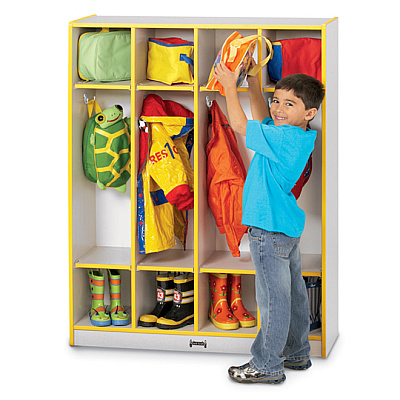 Jonti-Craft Rainbow Accents 4 Section Coat Locker (0268JCWW112)