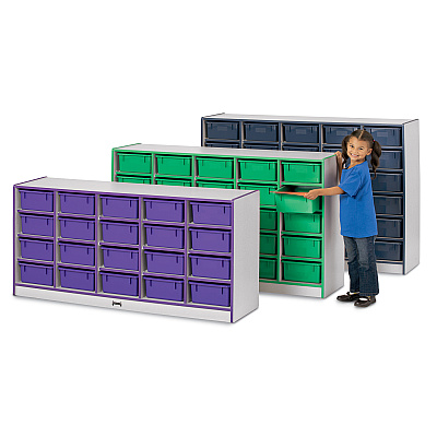 Jonti-Craft Rainbow Accents Cubbie Mobile Storage (4030JCWW004)
