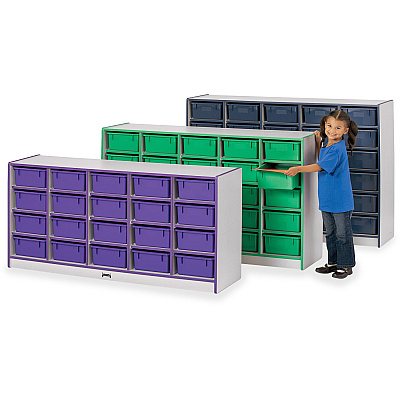 Jonti-Craft Rainbow Accents Mobile Tub Bin Storage (4021JCWW112)