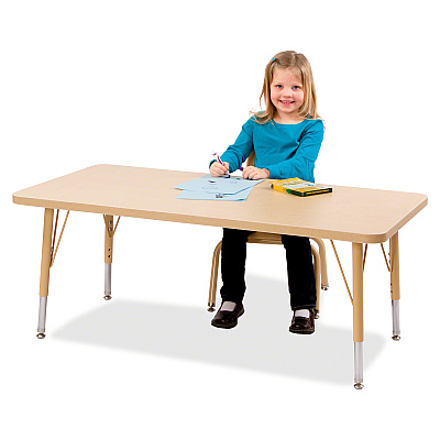 Jonti-Craft Berries Elementary Maple Top/Edge Rectangle Table (6478JCE251)