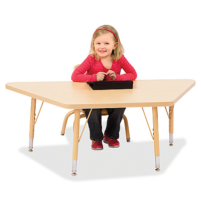 Jonti-Craft Berries Maple Top Elementary Height Trapezoid Table (6438JCE251)