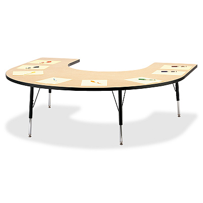Jonti-Craft Berries Elementary Black Edge Horseshoe Table (6445JCE011)