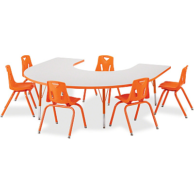 Jonti-Craft Berries Elementary Maple Laminate Horseshoe Table (6445JCE251)