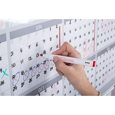 MasterVision 36" 12-month Calendar Planning Board (BVCGA03106830)