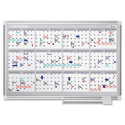 MasterVision 36" 12-month Calendar Planning Board (BVCGA03106830)