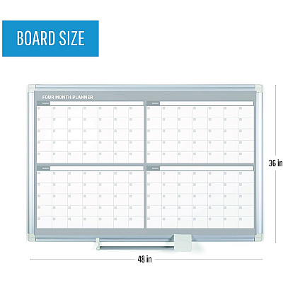 MasterVision 4-Month Magnetic Dry-Erase Planner (BVCGA05105830)